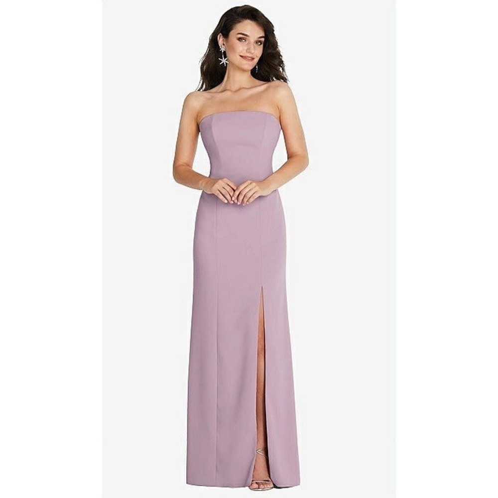 Thread Sina Strapless Crepe Scoop Back‎ Maxi Dress Sienna Mauve TH089 Large NWT